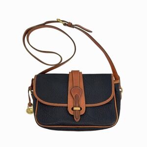Vintage Dooney & Bourke All Weather Leather Shoulder Bag Small Black Made in USA